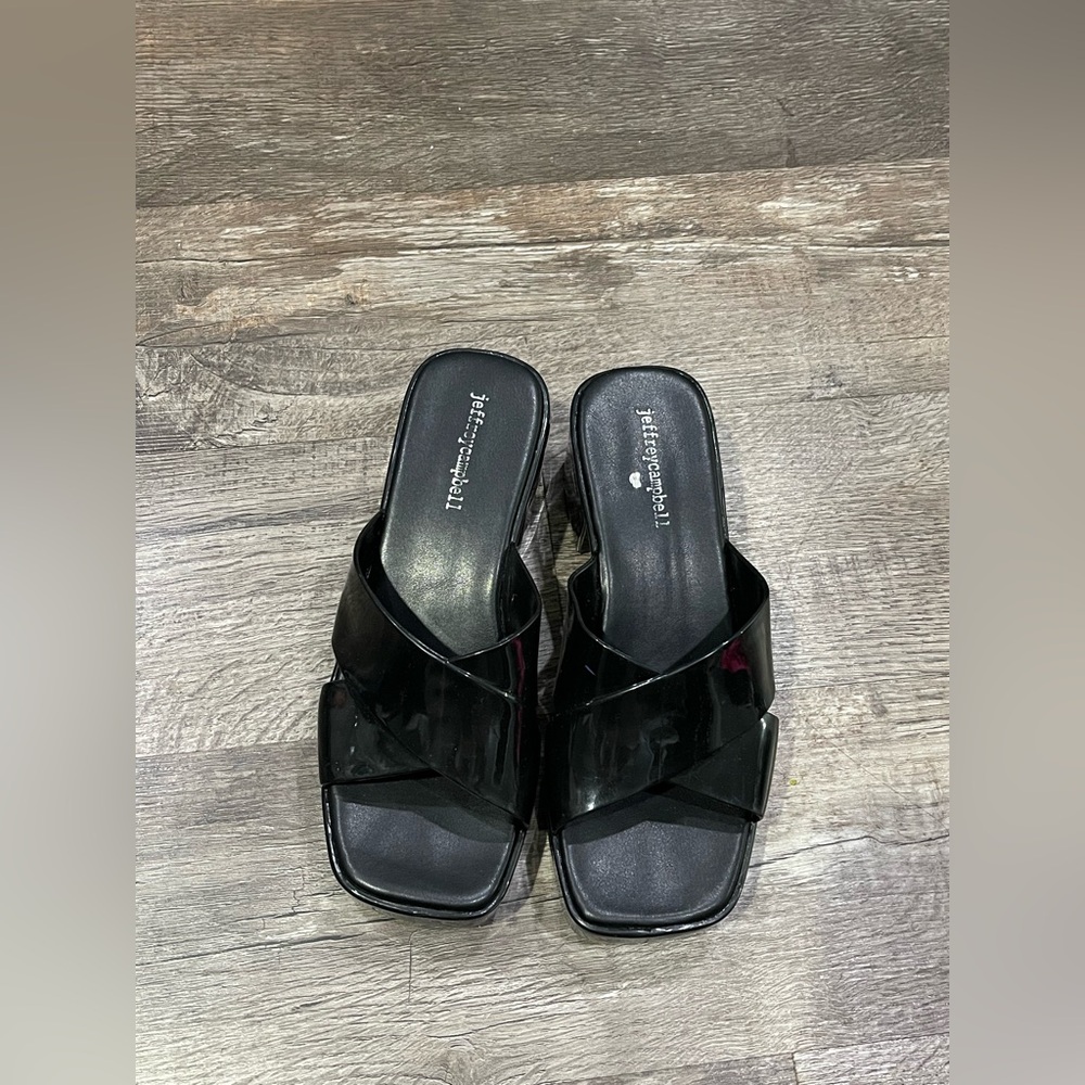 Jeffrey Campbell Black Patent Mules